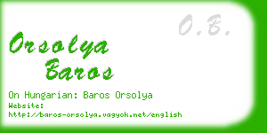 orsolya baros business card
